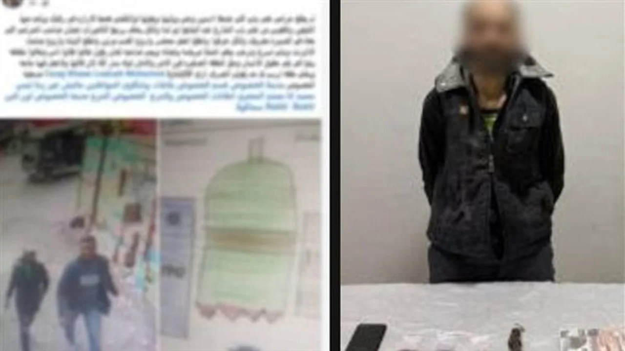 كاميرات المراقبة تكشفه.. كواليس القبض على سارق هاتف القليوبية بعد تداول صورته